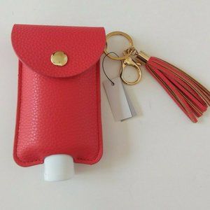 Chico's Keychain Tassel Brass Snap Closure 3oz Hand Santizer Lotion Refillable